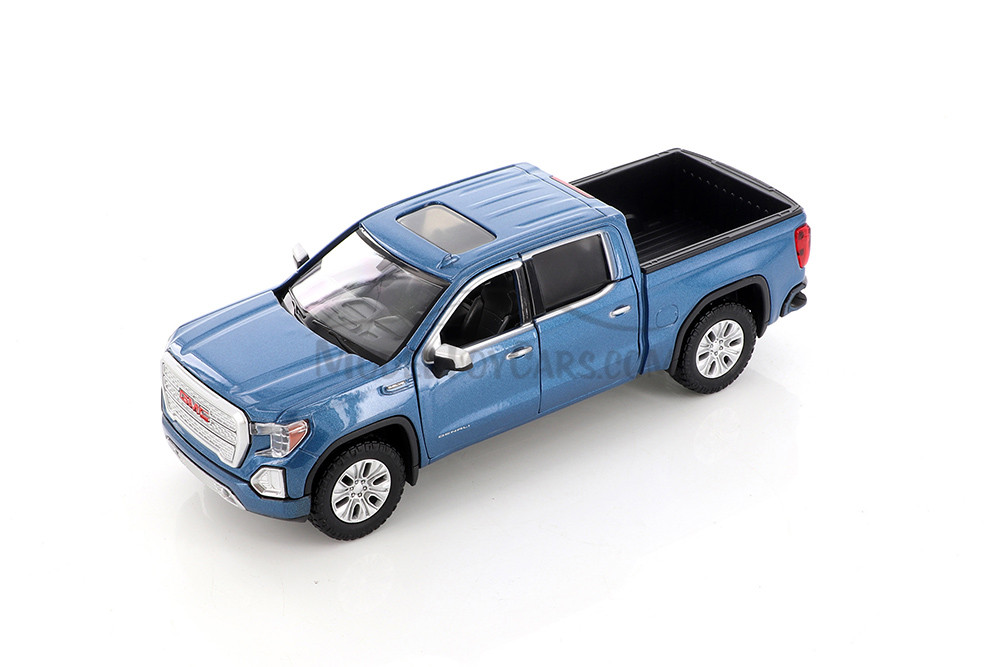 2019 GMC Sierra 1500 Denali Crew Cab, Blue - Showcasts 71362D - 1/27 Scale Diecast Model Toy Car (1 car, no box)