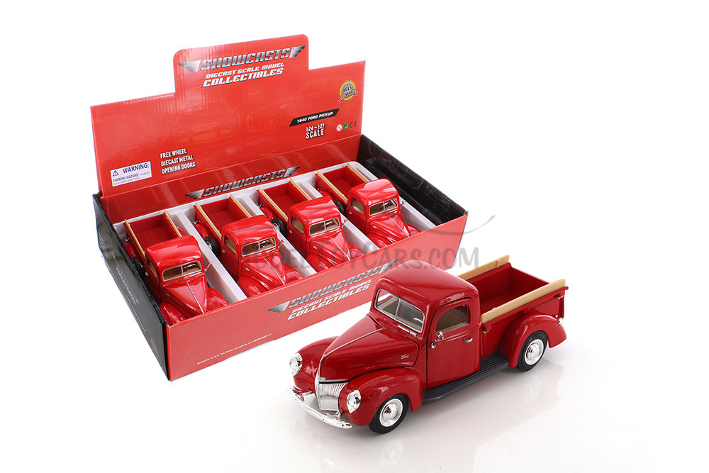 1940 Ford Pickup, Red - Showcasts 77234D - 1/24 Scale Diecast