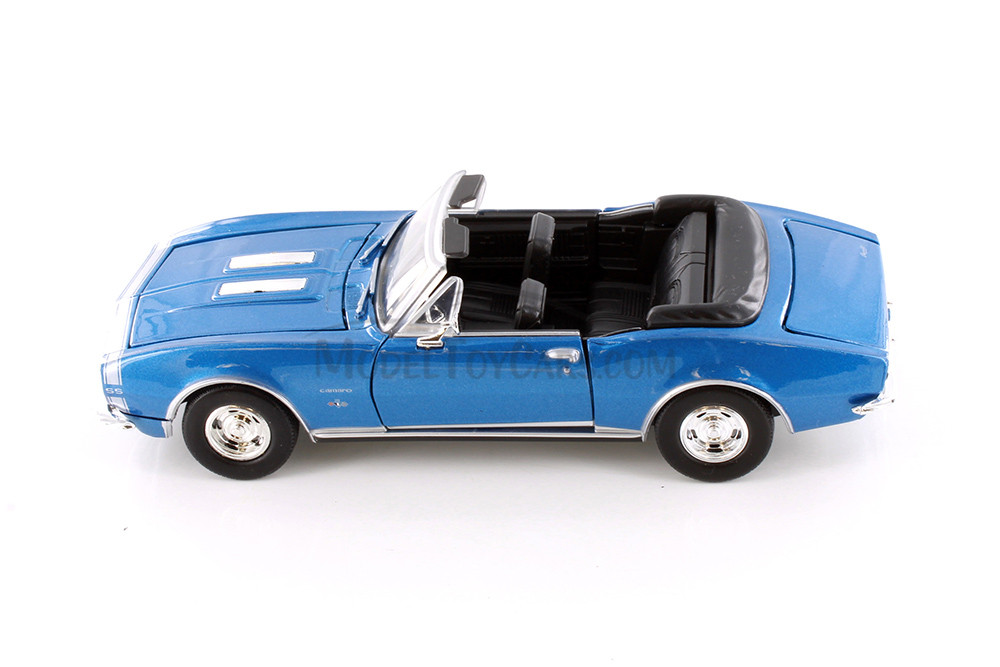 1967 Chevy Camaro SS Convertible, Blue - Showcasts 77301BU - 1/24 Scale Diecast Model Toy Car