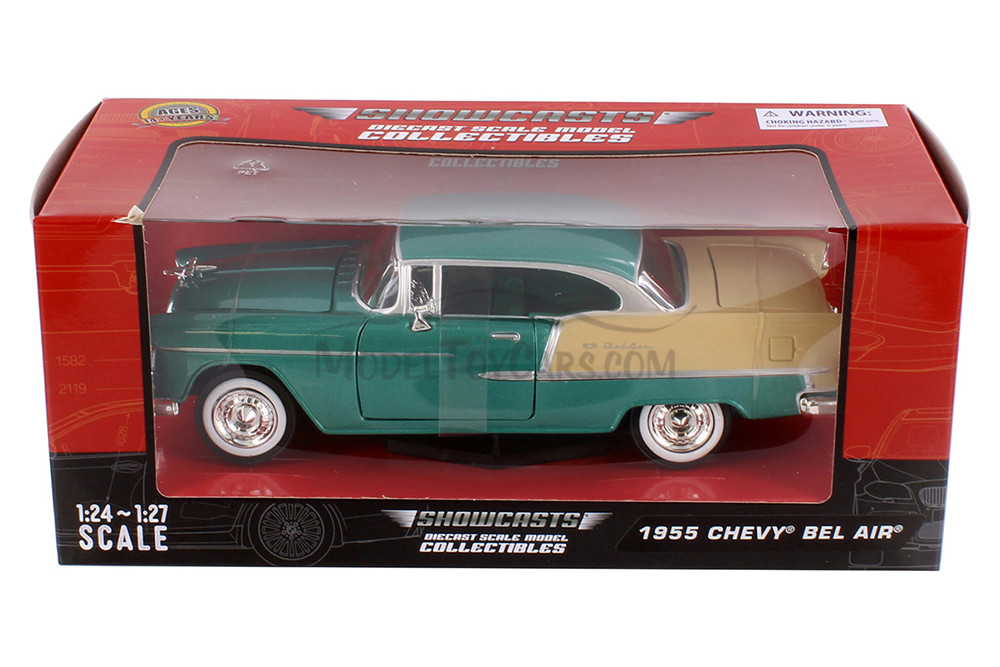 1955 Chevy Bel Air, Green - Showcasts 77229GN - 1/24 Scale Diecast