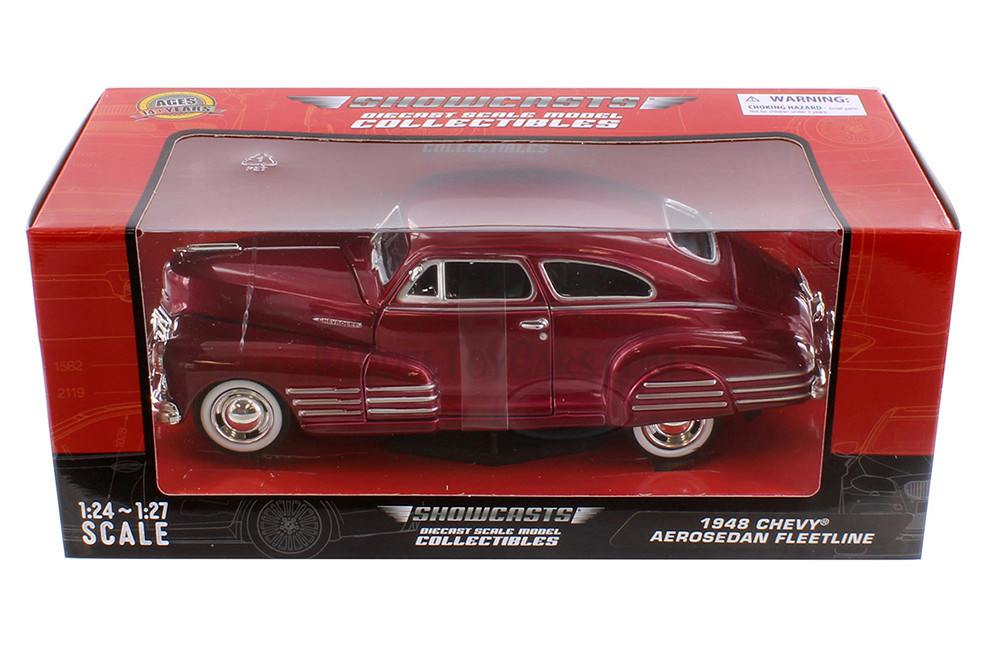 1948 Chevy Aerosedan Fleetline, Red - Showcasts 77266R - 1/24