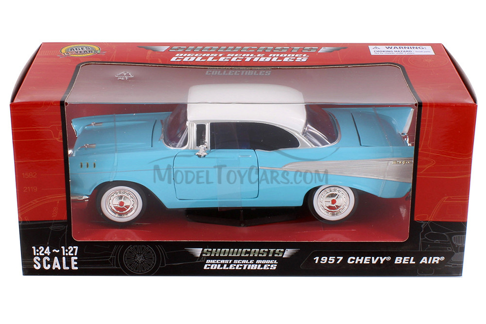 1957 Chevy Bel Air, Blue - Showcasts 77228BU - 1/24 Scale Diecast Model Toy Car