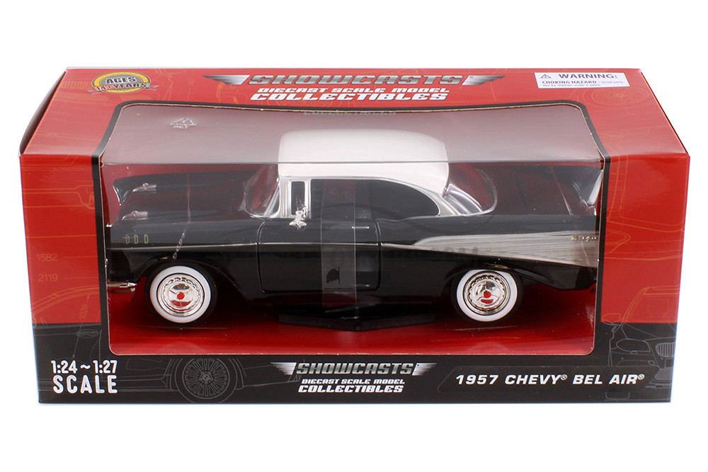 1957 Chevy Bel Air, Black - Showcasts 77228BK - 1/24 Scale Diecast Model Toy Car