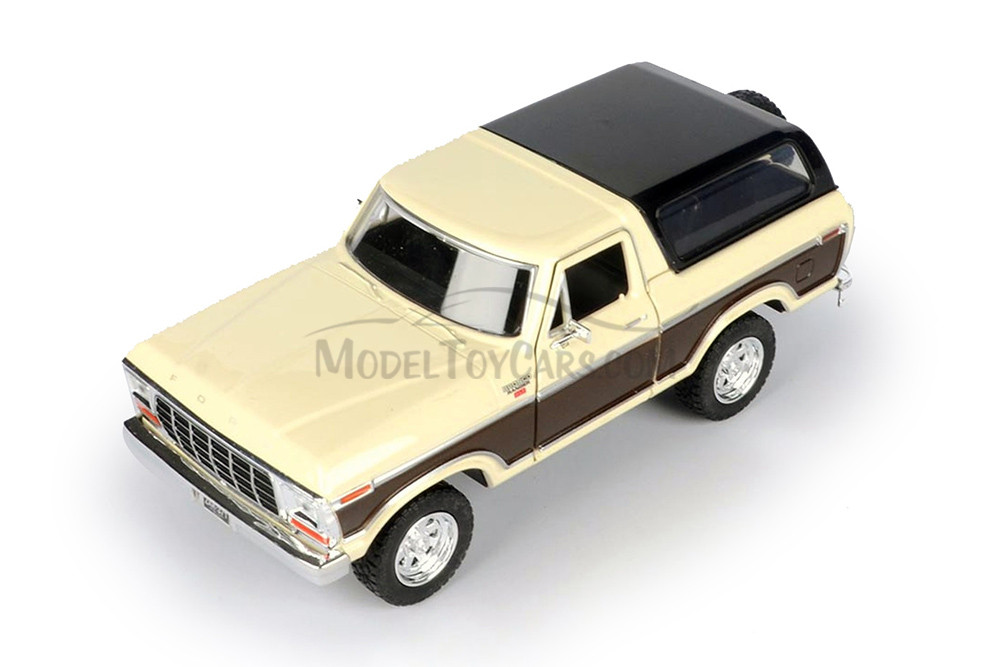 1978 Ford Bronco Ranger XLT w/Spare Tire, Cream - Showcasts 71371WCM - 1/24 Scale Diecast Car