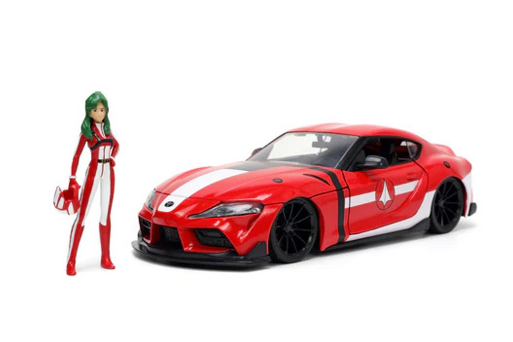 2020 Toyota Supra w/Miriya Sterling Figure, ROBOTECH - Jada Toys 33679 - 1/24 scale Diecast Car