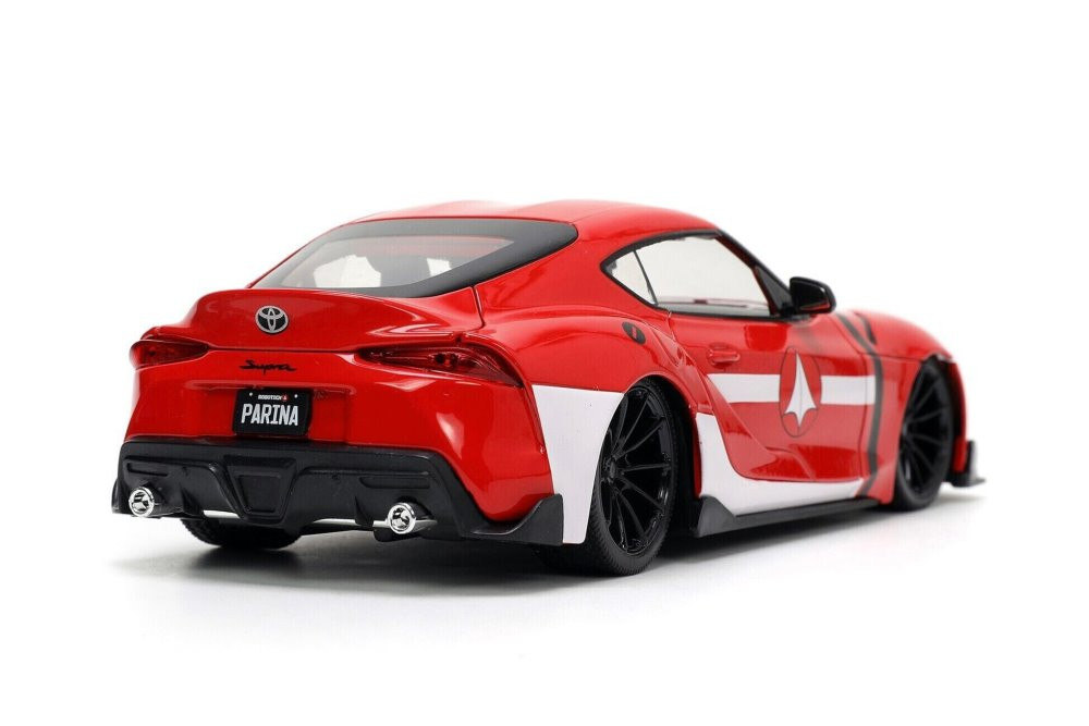 JADA Robotech Kovové auto Toyota Supra 1:24 s figúrkou Miriya Sterling & 2020, červené | | Hračky - Náradie - Dom a záhrada