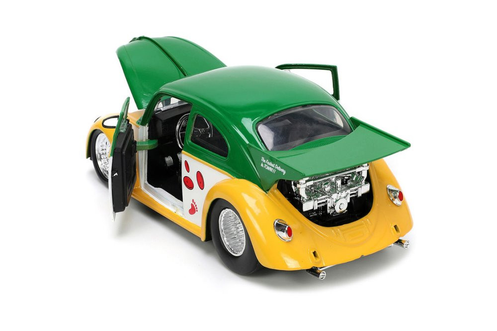 1959 Volkswagen Drag Beetle w/ Michelangelo Figure, TMNT - Jada Toys 33741 - 1/24 Scale Diecast Car