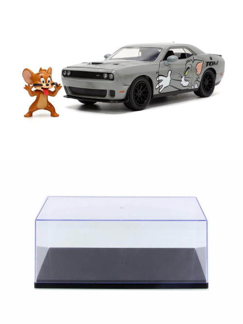 Diecast Car w/Display Case - 2015 Dodge Challenger  w/Jerry Figure, Tom and Jerry - Jada Toys 33722 - 1/24 scale Diecast Car