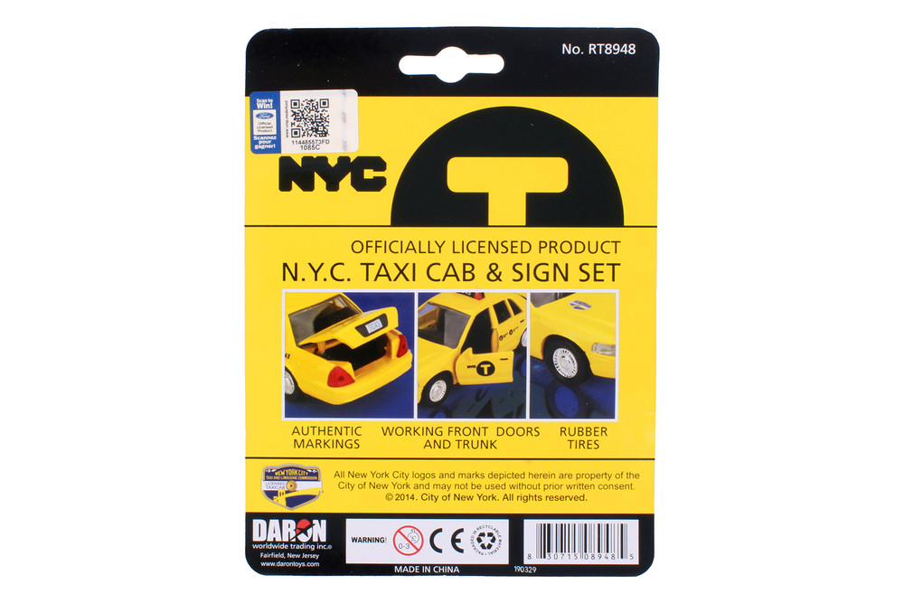 NYC Taxi Set, Yellow - Daron RT8948 - Diecast Model Toy Car