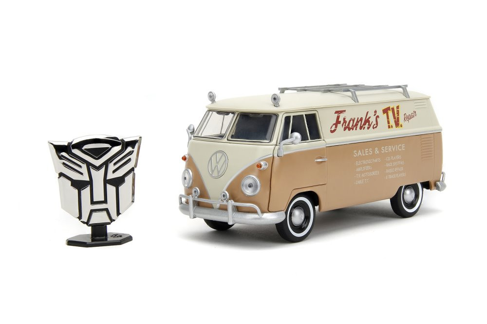 Volkswagen Bus WheelJack w/ Transformers Statue - Jada Toys 34264