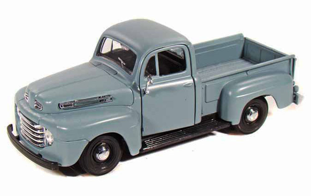 Diecast Car w/Rotary Turntable - 1948 Ford F-1 Pickup, Blue - Maisto 1/25 Scale Diecast Car
