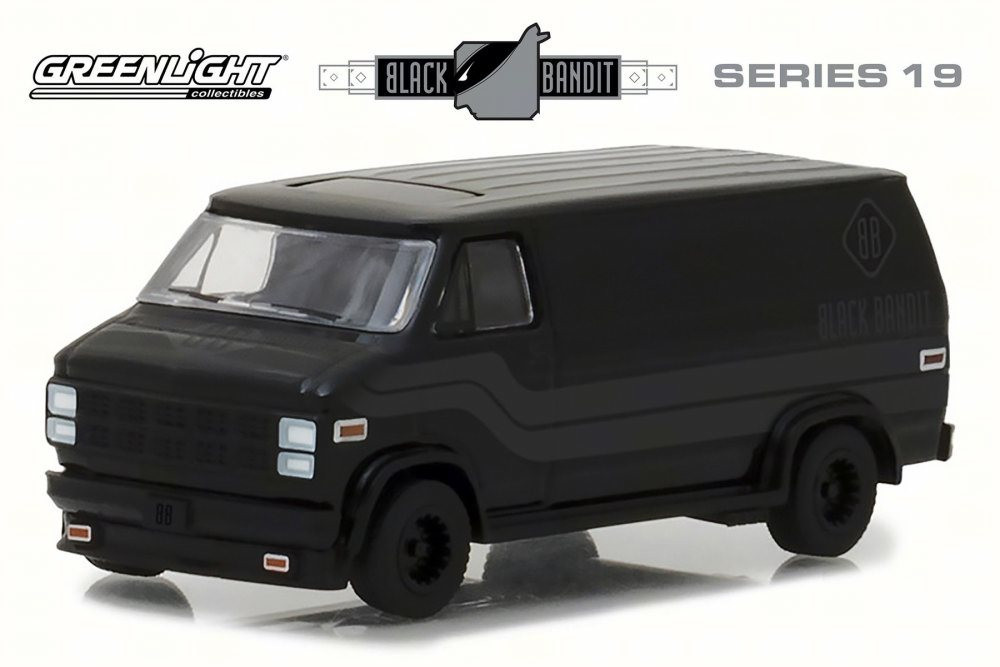 1980 GMC Vandura, Black - Greenlight 27950C/48 - 1/64 Scale Diecast Model Toy Car