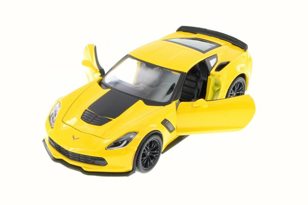 Diecast Car w/Rotary Turntable - 2015 Chevy Corvette Z06-  34133 - 1/24 Scale Diecast Model Toy Car