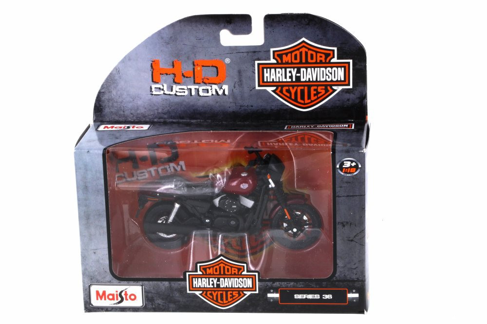2015 Harley-Davidson Street 750, Burgundy - Maisto 31360-36 - 1/18 Scale Diecast Model Toy Car