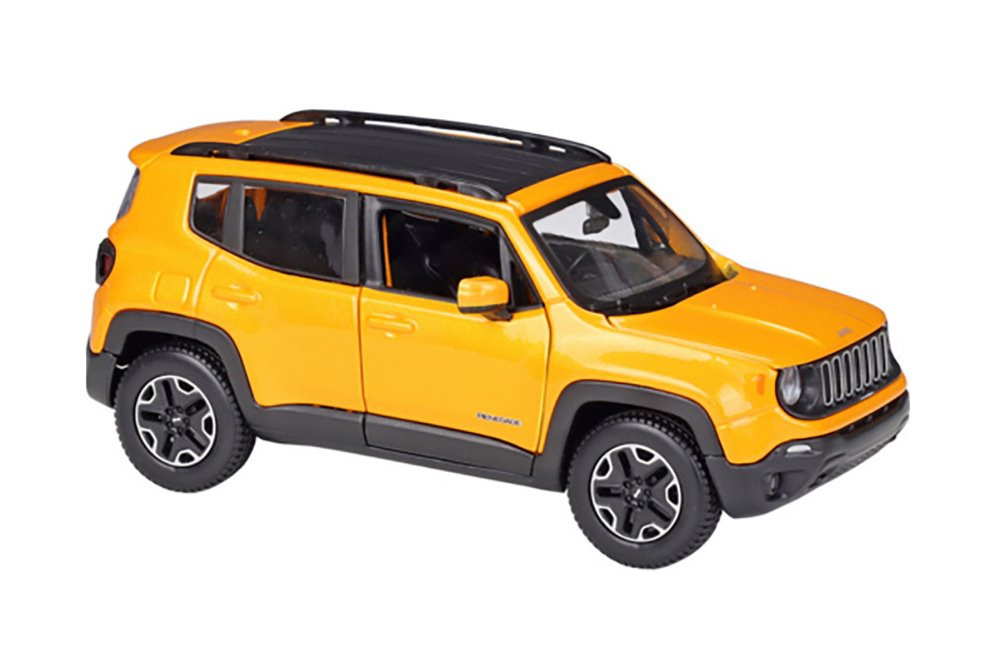 Diecast Car w/Rotary Turntable - 2017 Jeep Renegade SUV, Maisto 31282OR - 1/24 scale Diecast Car