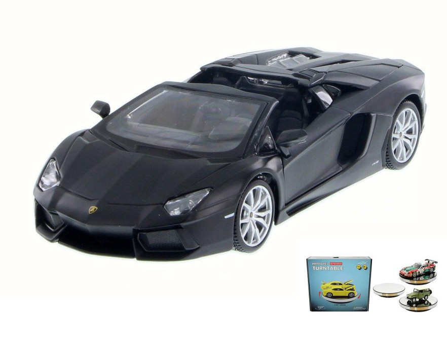 Diecast Car w/Rotary Turntable - Lamborghini Aventador LP 700-4 Roadster - 1/24 Scale Diecast Car