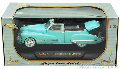 1947 Cadillac Series 62 Convertible, Light Blue - Signature Models 32349 - 1/32 Scale Diecast Car