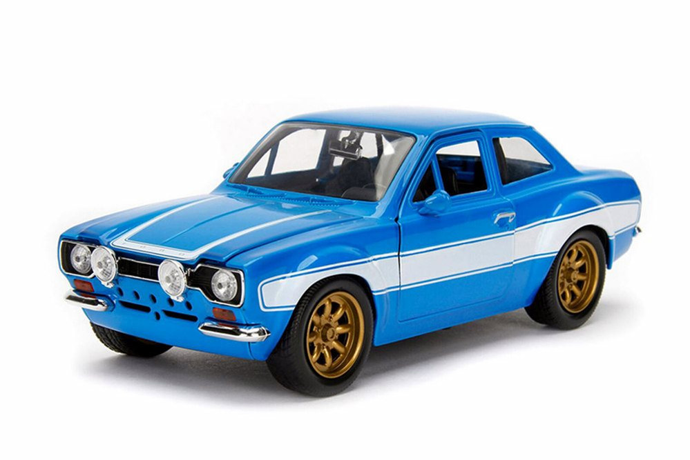 Diecast Car w/Display Turntable - Ford Escort RS2000 MKI Hard Top - 1/24 Scale Diecast Car