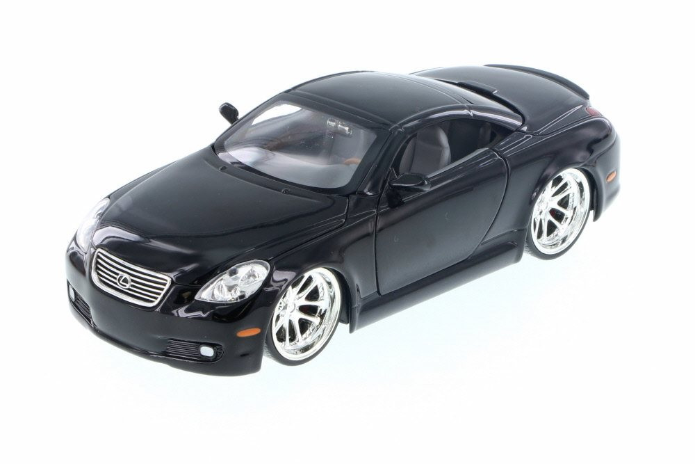 Diecast Car w/Display Turntable - Lexus SC430, Black - Jada 50989C