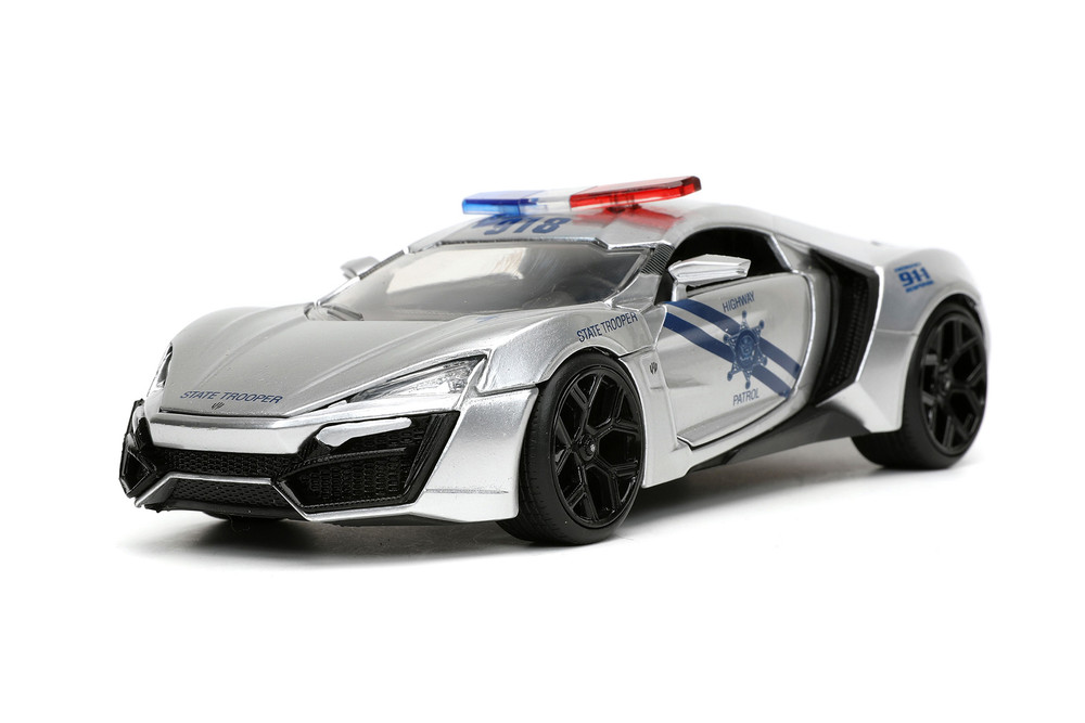 Diecast Car w/Display Turntable - Lykan Hypersport Police Jada Toys 32927/4 - 1/24 Diecast Car