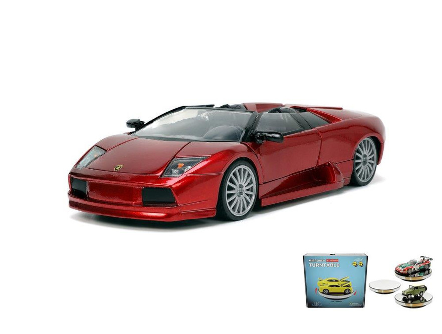 Diecast Car w/Display Turntable - Lamborghini Murcielago Roadster - 1/24 scale Diecast Car