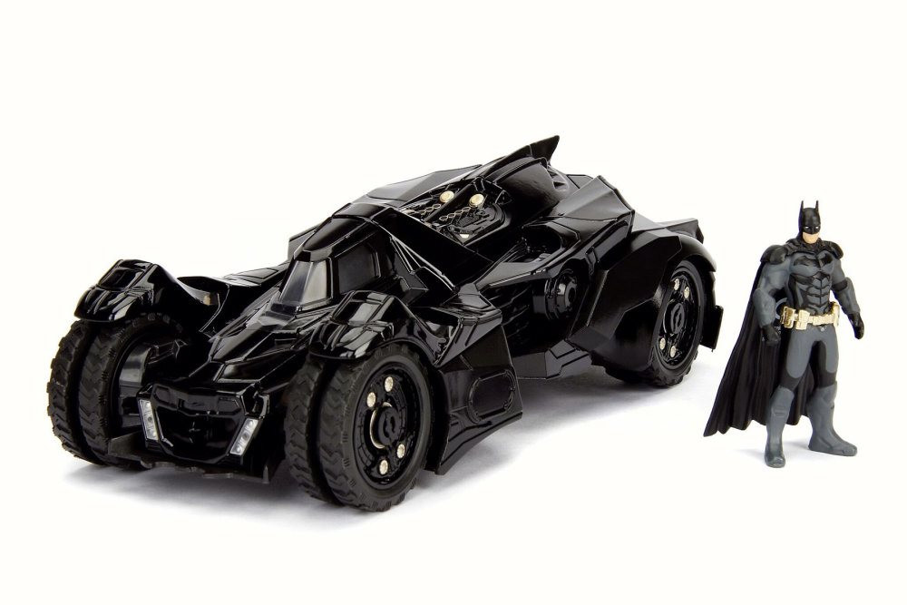 Diecast Car w/Display Turntable - Batmobile w/Batman figure, Arkham Knight - 1/24 Scale Diecast Car