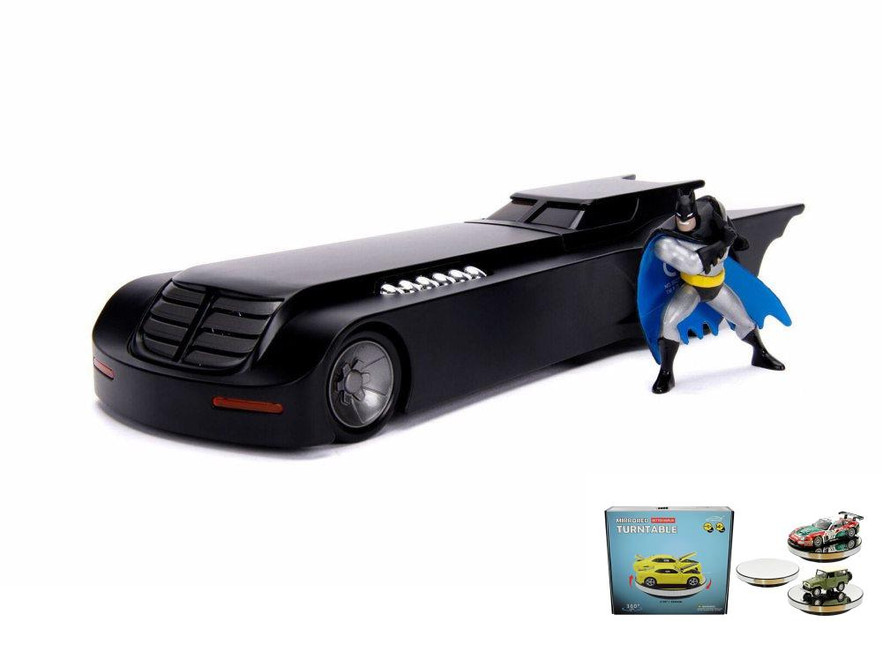 Diecast Car w/Display Turntable - Batmobile, DC Comics Animated Series - 1/24 scale Diecast Car