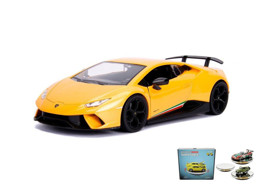 Diecast Car w/Display Turntable - Lamborghini Huracan Perfomante