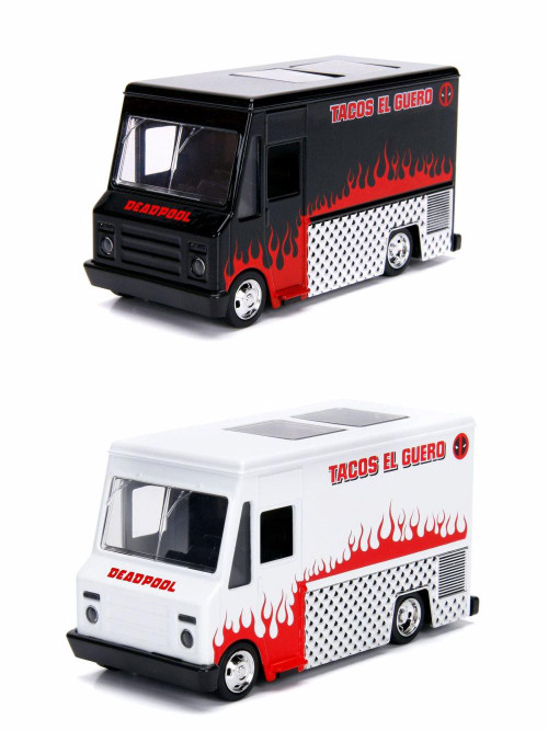 Deadpool Diecast Toy Car Package - Two 1/32 Scale Diecast Model Cars