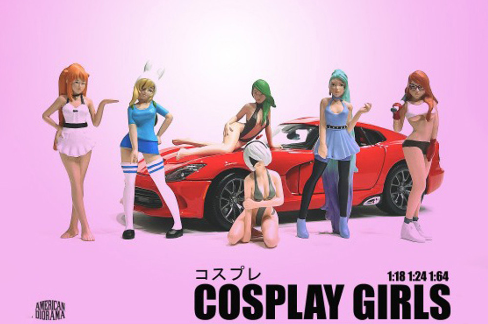 Cosplay Girls Figure 5, Gray - American Diorama AD-18305 - 1/18 Scale Figurine - Diorama Accessory