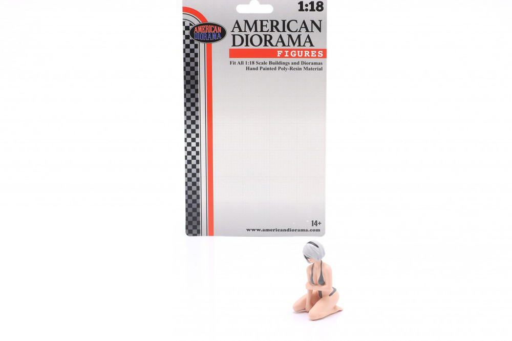 Cosplay Girls Figure 5, Gray - American Diorama AD-18305 - 1/18 Scale Figurine - Diorama Accessory