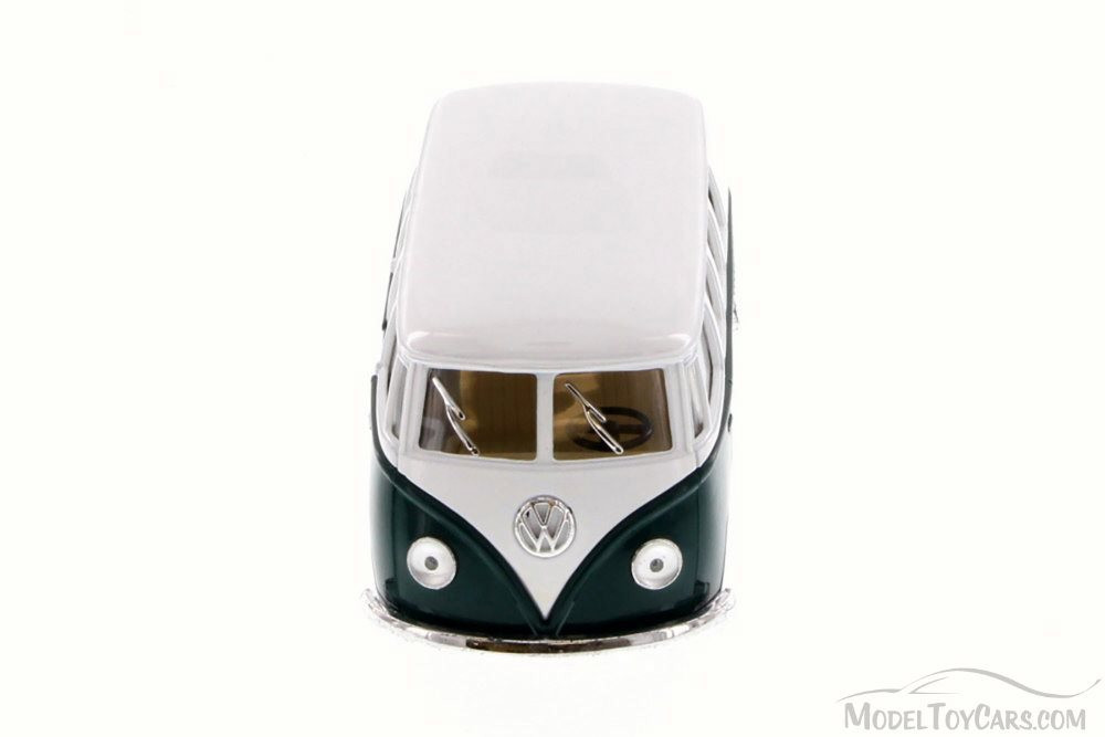 1962 Volkswagen Classic Bus, Green - Kinsmart 5060W - 1/32 Scale Diecast Model Toy Car