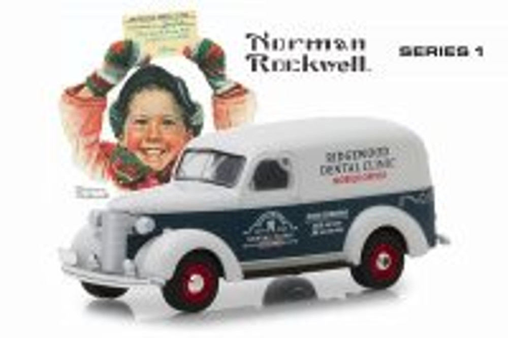 1939 Chevy Panel Truck, Ridgewood Dental Clinic - Greenlight 37150A/48 - 1/64 Scale Diecast Car