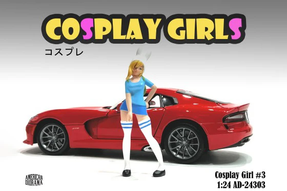 Cosplay Girls Figure 3, Blue - American Diorama AD-24303 - 1/24 Scale Figurine - Diorama Accessory