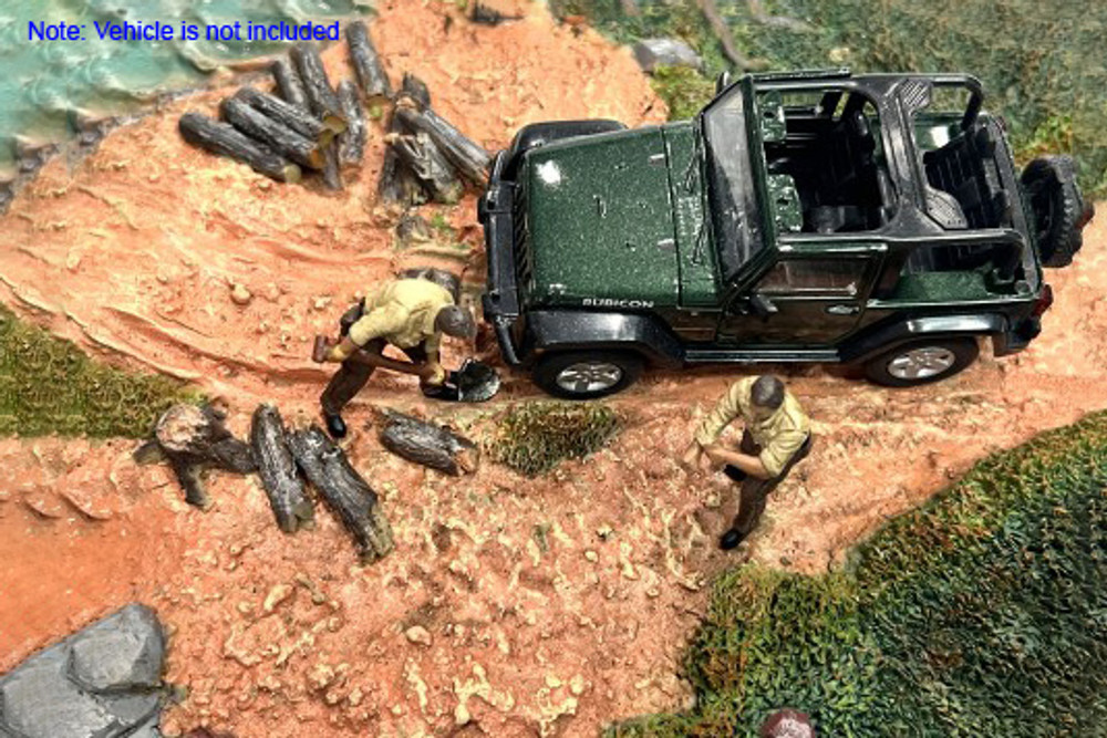 4x4 Mechanics 2pc Set 2,  - American Diorama AD-43002 - 1/43 Scale Figurine - Diorama Accessory