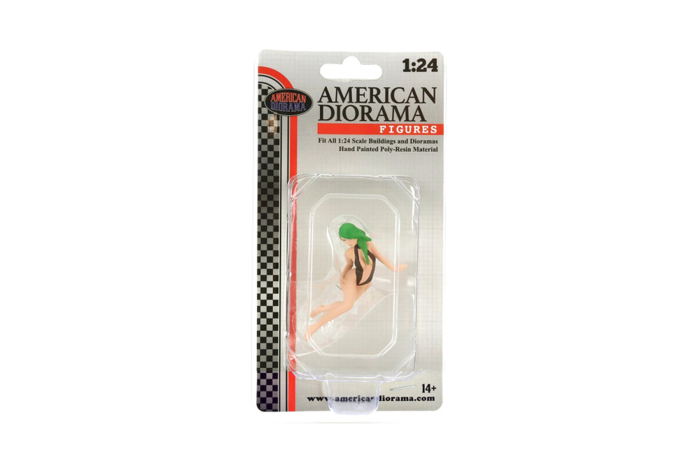 Cosplay Girls Figure 1, Brown w/Green - American Diorama AD-24301 - 1/24 Scale Figurine - Accessory