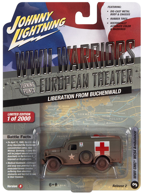 GMC WC54 Dirty Ambulance Liberation of Buchenwald, Green, Johnny