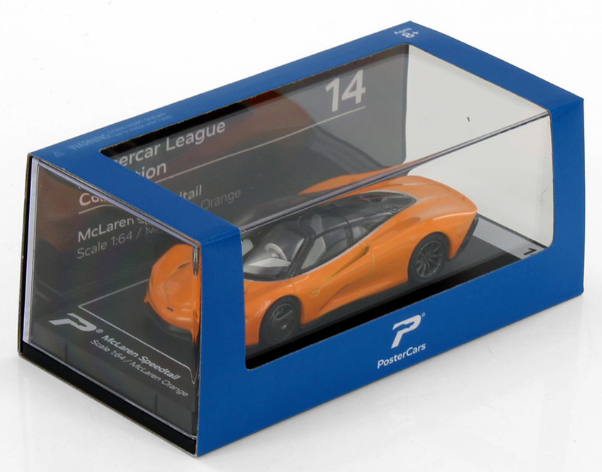 McLaren Speedtail, Orange - Kinsmart H13-18 - 1/64 Scale Diecast Model Toy Car