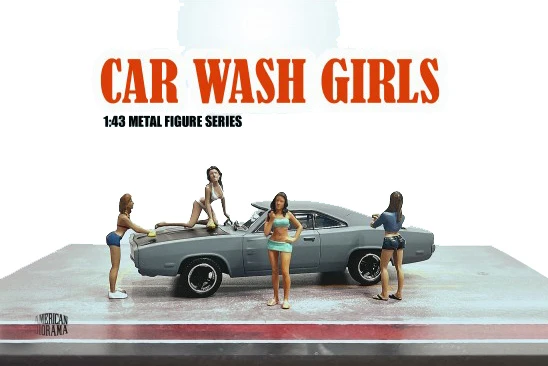 Car Wash Girls Set 1 (Dorothy and Barbara) - American Diorama 38355 - 1/43 Scale Figurine Accessory