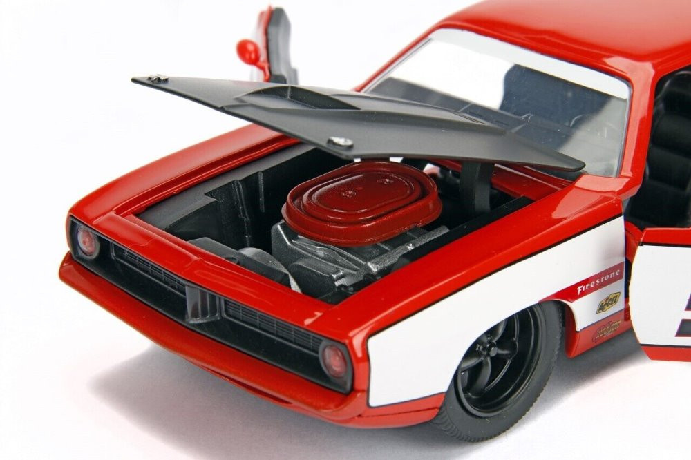 「BLANKEY JET CITY/BARRACUDA」 1973 Plymouth Barracuda, Orange /White - Jada Toys 99086/4