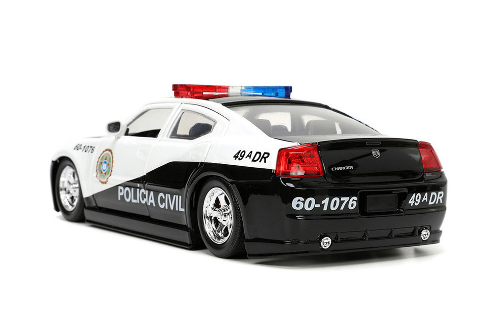 2006 Dodge Charger Police, Fast & Furious - Jada Toys 33665 - 1/24 Scale Diecast Model Toy Car