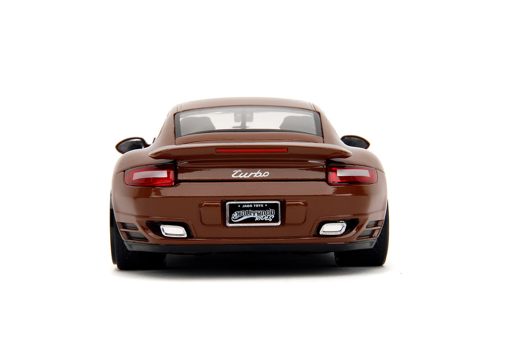 Porsche 911 Turbo w/Brown M&M Figure, Brown - Jada Toys