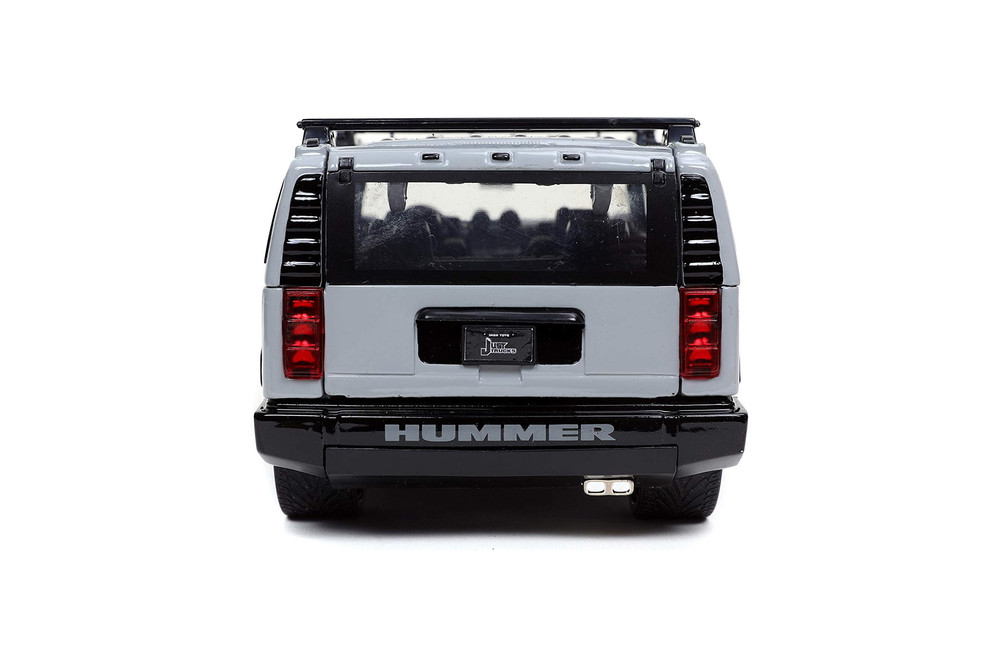 2003 Hummer H2 w/Extra Wheels, Gray - Jada Toys 32310 - 1/24 Scale