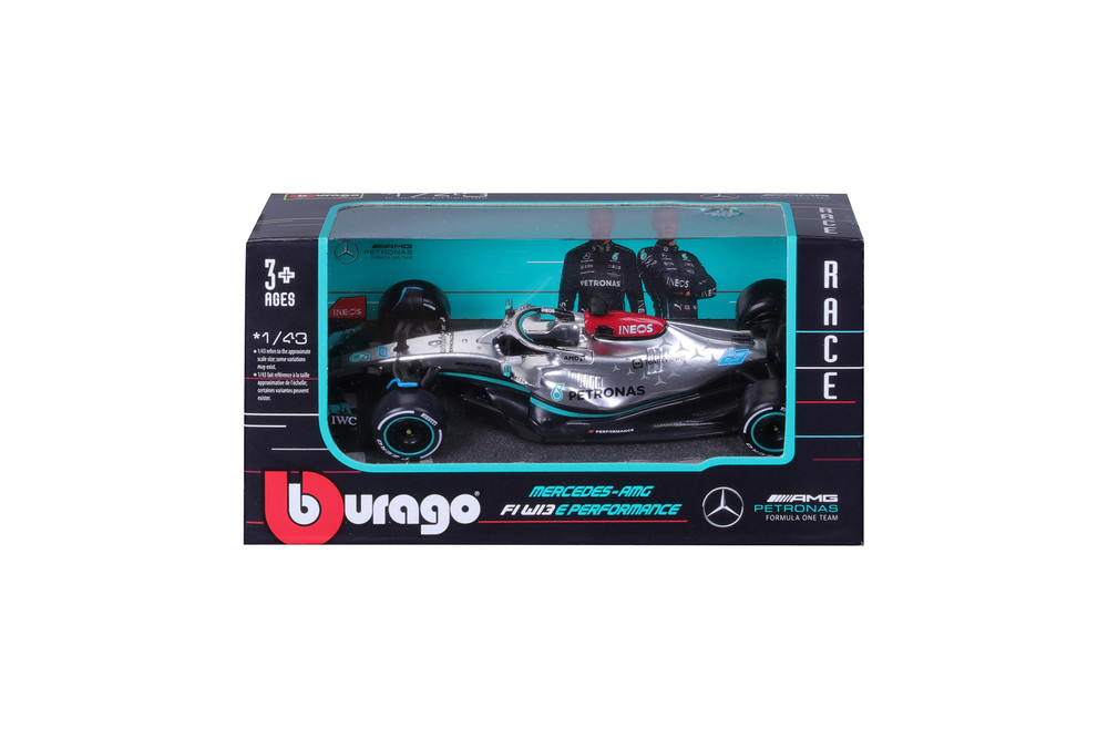 Formula Racing AGM Petronas 2022 F1 Team, #63 George Russell, Bburago 18-38065/RUS, 1/43 Model Car