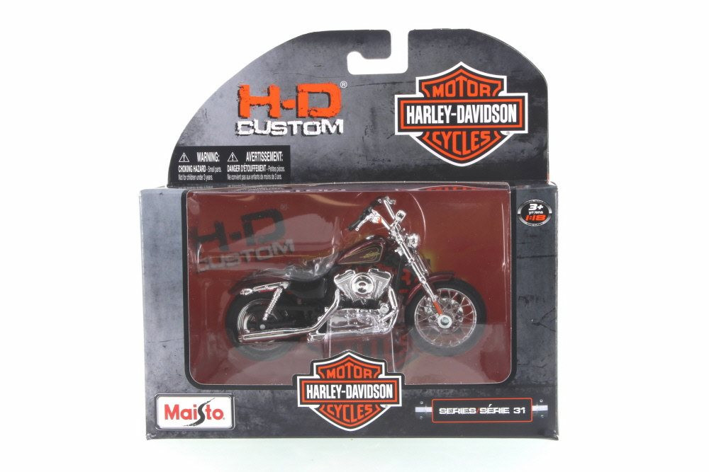 2012 Harley Davidson XL 1200V Seventy-Two, Burgundy - Maisto 31360/31 - 1/18 Scale Diecast Car