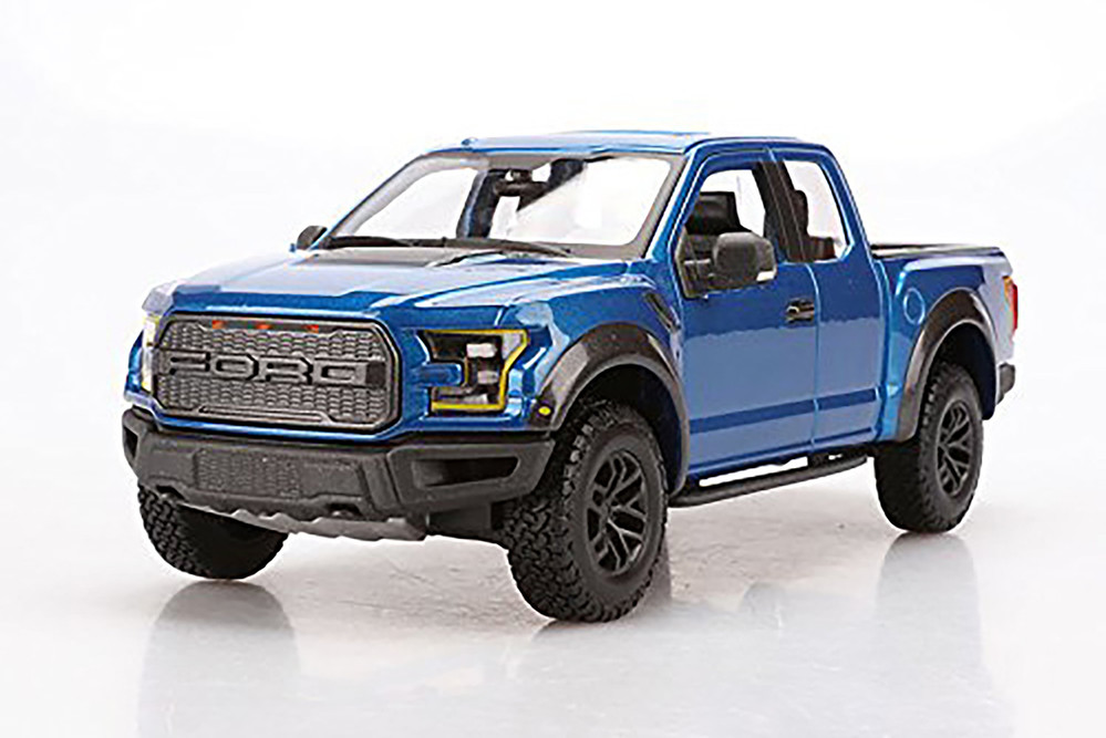 2017 Ford Raptor Pickup Truck, Blue - Maisto 38266BU - 1/24 Scale Diecast Model Toy Car