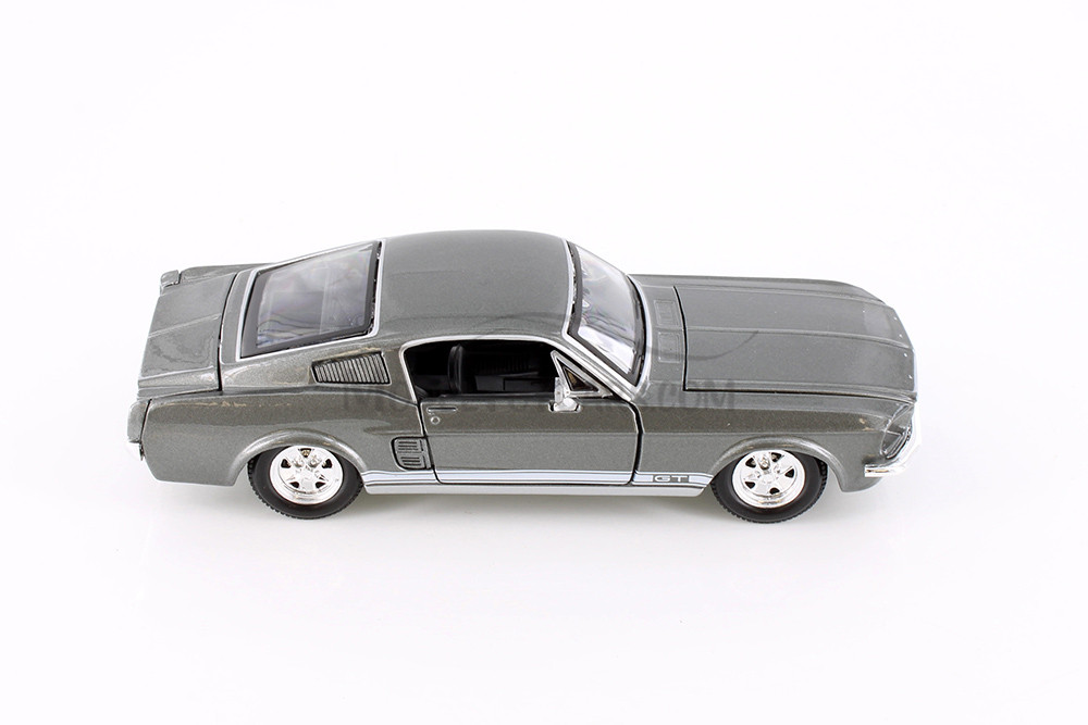 1967 Ford Mustang GT-500 Hardtop, Gray - Showcasts 38260GY - 1/24 Scale Diecast Model Toy Car