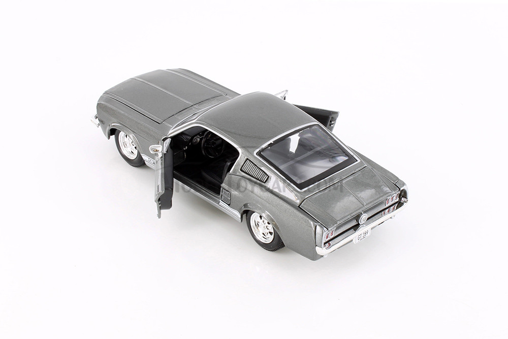 1967 Ford Mustang GT-500 Hardtop, Gray - Showcasts 38260GY - 1/24 Scale Diecast Model Toy Car