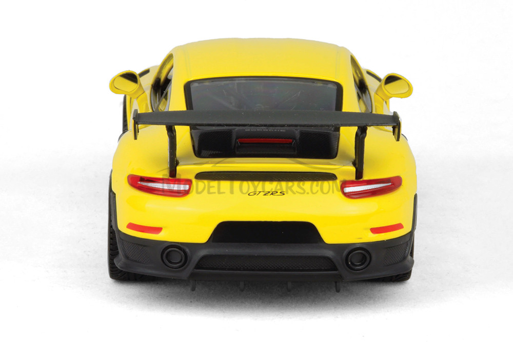 2018 Porsche 911 GT2 Hardtop, Yellow - Showcasts 38523YL - 1/24 Scale Diecast Model Toy Car