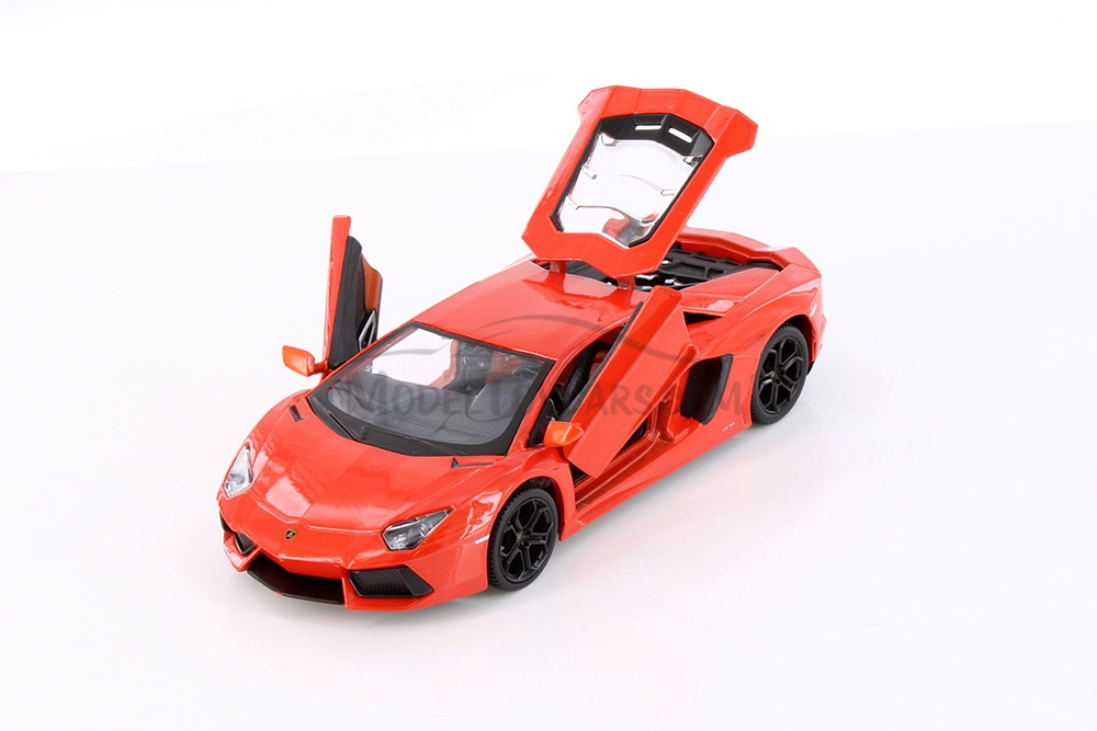 Lamborghini Aventador LP700-4 Coupe, Orange - Showcasts 38210OR - 1/24 Scale Diecast Model Toy Car
